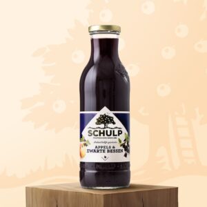 Schulp appel en zwarte bessensap