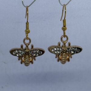 Oorbellen goud bijen glimmend