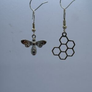 Oorbellen honingraad silver bij