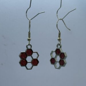 Oorbellen honingraad silver roze