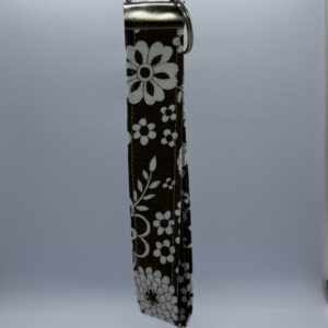 sleutelhanger handvat bruin wit