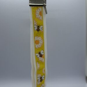 sleutelhanger handvat wit geel