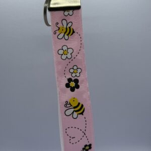 sleutelhanger handvat wit roze