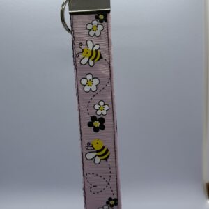 sleutelhanger handvat zwart roze