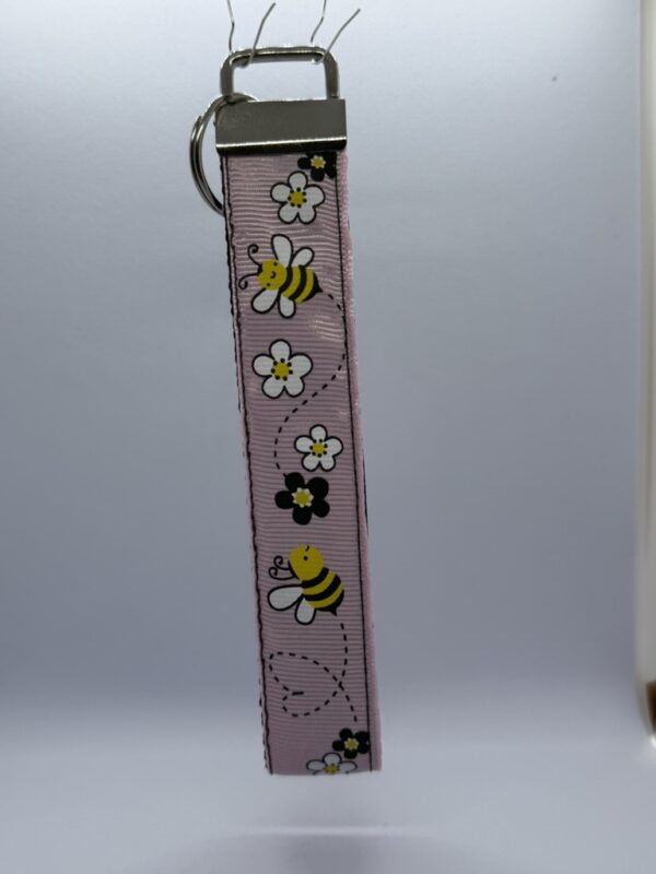 sleutelhanger handvat zwart roze